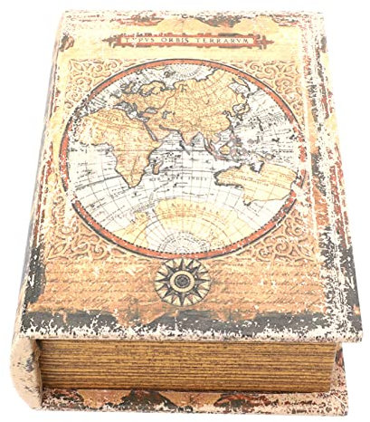 Alipis Livre Vintage Boite Souvenirs À Livres Vintage Étui De Rangement Décoratif pour Faux Livres Décorations De Faux Livres Rétro De Faux Livre Antique Ouvrable Faux Livre Boite De Rangement (Carte)