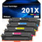 inkalfa 201X 201A Toner Kompatible Set als Ersatz für HP M277dw Color Laserjet pro MFP M277n M252dw M274n M252n M277c6 CF400X CF400A CF401X CF402X CF403X CF400 4er-Pack Schwarz Cyan Gelb Magenta