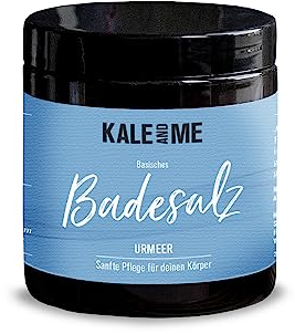 Kale and Me basisches Badesalz für Vollbad (350g), Basisches Salz zum Baden für Männer & Frauen für Entspannung, Abnehmen & als Geschenk, Salz Bad mit Magnesium, basisch, weiss & natur