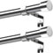 Venwemong 2 Stücke Gardinenstange Ausziehbar Vorhangstangen Curtain Rod Stange für Vorhänge Erstellbare Länge mit Kappenknäufen für Esszimmer, Schlafzimmer, Wohnzimmer, 180-270CM