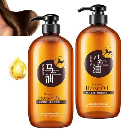 Horse Oil Nourishing Shampoo, Horse Oil Shampoo Japan, Japanese Horse Oil Shampoo Nourishing Conditioner No.1 in Japan for All Types (2PCS)