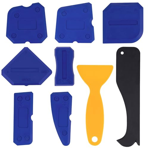 Silicone Remover Tool Sealant Finishing Tool 9 Set Silicone Sealant Remover Tool Silicone Caulking Tool Silicone Tool Finishing kit Silicone Sealant Applicator Tool for Kitchen/Tiles/Floor/Bath