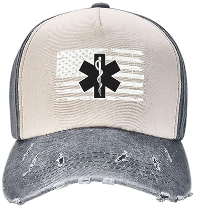 Generic Baseball Cap EMS Star of Life EMT Paramedic Medic American Flag Trucker Hut Mode Baseballkappe Klassisch Baseballmütze Für Golf Running Reisen