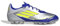 adidas Unisex F50 League Football Boots Artificial Ground, Silver met./Solar Yellow/Lucid Blue, 8 UK