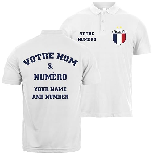 Polo de Football pour Homme | Maillot de Foot Personnalisé avec Votre Nom et Numéro | France Football 2026