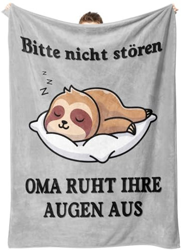 Niyewsor Geschenke für Oma, Flanelldecke - Oma Geschenke zum Geburtstag, Beste Oma Geschenke von Enkel, Geburtstagsgeschenk für Oma