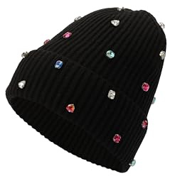 kate spade new york Bonnet embelli, chapeau élégant et casquette accessoire de mode pour femme, noir, Taille unique