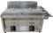 Friteuse commerciale, friteuse à gaz grande capacité 20L/30L, friteuse GPL en acier inoxydable pour la maison et le commerce, puissance de feu réglable, nettoyage facile,10L+10L+withoutFriedBasket