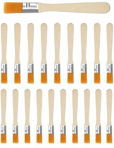 TOZBLEU pinselset - 20 Stück Borstenpinsel Set Pinsel Klein Farbe Streichen Pinsel für Farben Beizen Lacke Acrylfarbe Flachpinsel zum für das Streichen von Wänden,Graffiti zeichnen