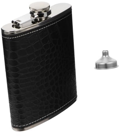 Amosfun Portable Wine Bottle Box Stainless Steel Flask Vintage Mini Liquor Flask for Outdoor Camping