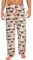ENJOYNIGHT Schlafanzughose Herren Lang Fleece Pyjamahose Plüsch Freizeithose Warm Haushose mit Kordelzug (X-Large,Hund)