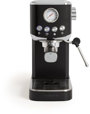 CREATE / THERA CLASSIC COMPACT/Cafetera express negro / 20 bares, semiatuomática, función café frío, brazo doble salida, depósito 1,2L, café molido y monodosis ESE 55mm, con vaporizador, 1350W