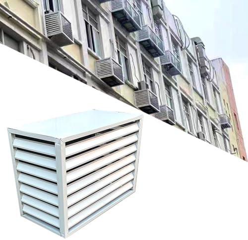 Klimaanlagenzaun Aluminium Klimaanlage Abdeckung Sichtschutz Zäune, Schutzgehäuse Blumenständer Verstecken Und Schutz Für Außengeräte(110x80x60cm)