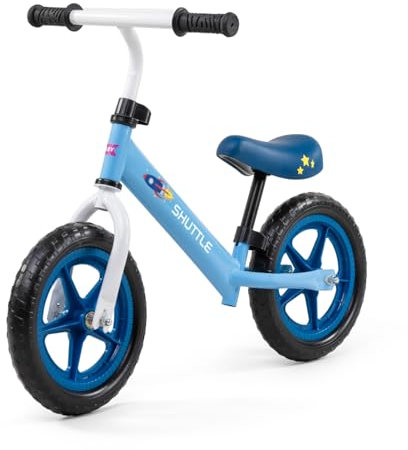 OKBABY Laufrad Shuttle – Fahrrad ohne Pedale für Kinder ab 24 Monaten, Leichter und Verstellbarer Rahmen – perfekt für die Entwicklung von Gleichgewicht und Koordination – bis zu 30 kg – Blau
