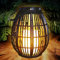 Joycome Solarlaterne für Außen, Solarlampen Garten mit Flammeneffekte Kerze, Hängend Solar Rattan Laternen IP44 Wasserdicht Solar Tischlampe Outdoor, Solarleuchten für Terrasse Balkon Pavillon Deko