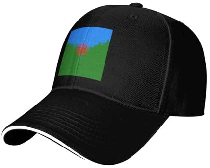 Drapeau Gitan en Grains Femme Homme Casquette-Hip Hop Réglable Strapback Cap Vintage Casquette De Baseball pour Sport Hip Pop Golf