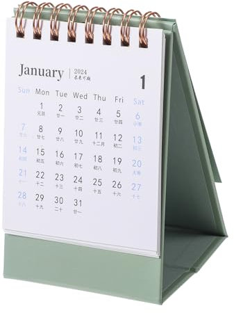 SEWACC Monatskalender Stehkalender Klappkalender für Schreibtisch Haushaltskalender aus Dickem mit Spiralbindung für Täglichen Gebrauch Bürobedarf Organisation