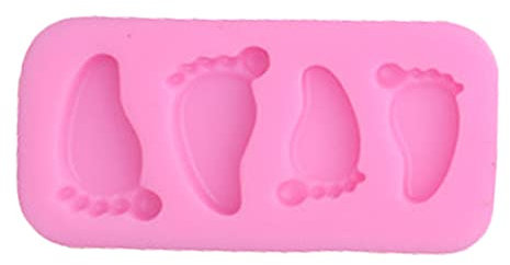 Ballon Baby Footprint Backform Kuchen Fondant Silikonform Für Babyparty Geburtstagsfeier Kuchen Dekorationen Form