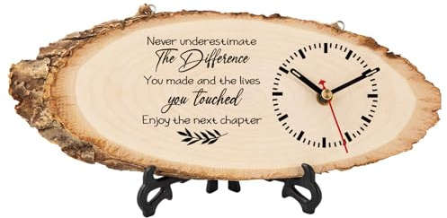 PRSTENLY Retirement Gifts for Men, Leaving Gifts Thank You Teacher Gifts Happy Retirement Wooden Clock Gifts, Retired for Men, Retirement Gifts for Teacher Colleague Leaving Gifts Christmas