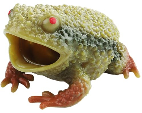 AENIMELY Realistisches Frosch-Spielzeug – TPR-weiche Gummi-Stressabbau-Tierfiguren für Kinder – Pädagogische Amphibienfigur, sensorisches Lernspielzeug