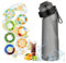 Lofrritp Bottiglia Sport d'acqua 650ML Senza BPA Borracce con 7 Cialde Aromatiche Tritan Cialde Aromi Frutta Profumate Borraccia Prova di Perdite 0% Calorie 0% zucchero con Cannuccia per Fitnes
