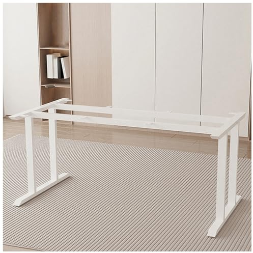 bacedifo Pieds de Table Rectangulaires en Métal Hauteur 28.7 Capacité de Charge 300 Kg Pied de Bureau Conception à Trous de Fixation Multi-vis Équipés de Patins Réglables