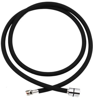 Dusch Schlauch 150/180/200/300 Cm Wasserhahn, Herausziehbarer, Sanitärschlauch, Nylon-Geflechtschlauch, Ersatzschlauch For Herunterziehbare Küchen-/Waschtischarmatur, 15 Mm(Black,180cm)