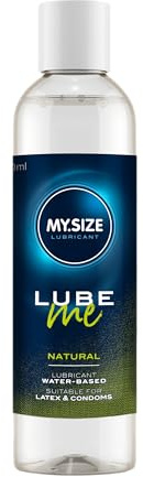 MY.SIZE Lube Me Natural Gleitgel 300ml – Hautfreundliches, Parabenfreies Premium-Gleitmittel auf Wasserbasis für Lang anhaltendes Gleiten und Komfort | Ideal für Kondome und Spielzeuge geeignet