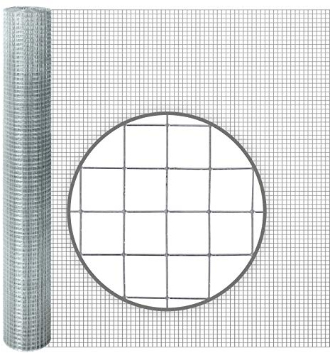 VOSS.farming 5m x 100cm Volierendraht Wühlmausgitter Drahtgeflecht Maschendraht Drahtzaun verzinkt, 12,7x12,7x0,65mm