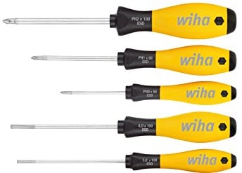 WIHA 27252 - Juego de destornilladores SoftFinish ESD 302ESDHK501 SoftFinish Cod. 302ESDHK501