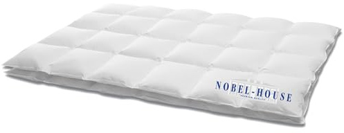 Hanskruchen Nobel House Luxus Daunendecke, Leicht, 90% Daunen / 10% Federchen, 200 x 220 cm