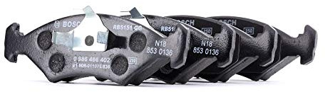 Bosch BP684 - Brake Pads Car Front Axle - Bosch Quality - Reduced Noise and Dust - ECE-R90 Certified - Copper-Free - 1 Set of 4 Pads