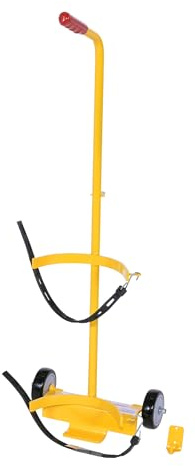Vestil FEC-1 Steel Fire Extinguisher Carrier 100 Lb. Capacity Yellow
