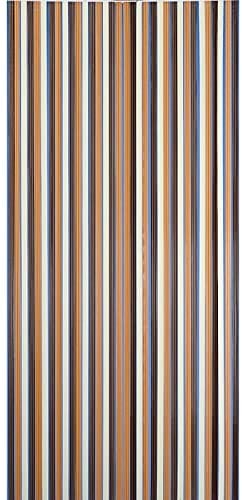 SIDCO Streifenvorhang Türvorhang Fliegenvorhang Fadenvorhang Kunststoff braun 90x200