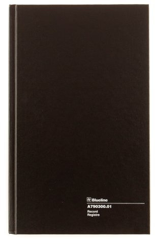 Blueline A790300.01 Schallplattenbuch, 32,5 x 20 cm, 300 Seiten, Schwarz