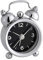 TFA Dostmann Analoger Mini-Nostalgie Metall Wecker, 60.1000.01, klein und handlich, Retro-Design, L 41 x B 20 x H 60 mm, Schwarz