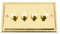 Mains LED Light Dimmer Switch 250W 4 Gang - Georgian - Polished Brass - Push On/Off 2 Way