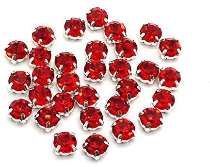 Piedras de cristal de color plata y dorado, diamantes de imitación, de calidad, para coser o pegar (paquete de 100), color, talla 5 mm