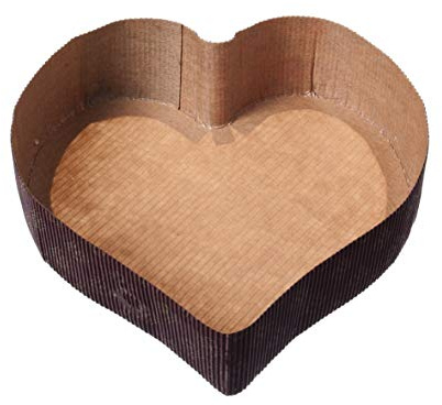 Pro DP 600 Einwegbackformen Herzbackformen Papierbackformen Einmal Backform Herz Herzmotiv Herzform 17,5cm x 4,5cm - Inkl. Verpackungslizenz in D.