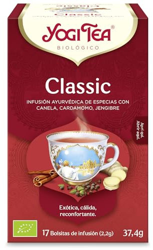 Yogi Tea Classic Bio - Infuso Ayurvedico - Miscela di Cannella, Cardamomo e Zenzero - Senza Caffeina - Confezione da 6x17 bustine (102 bustine in totale)
