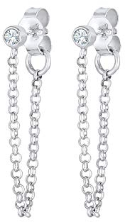 Elli Damen-Ohrringe Ohrstecker Kette Geo Filigran Elegant vergoldet silber 925