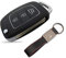 KASER Carcasa Funda Llave Remoto Mando 3 Botones para Hyundai i20 i30 iX20 iX35 Tucson Santafe con Llavero de Cuero