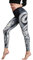 HAPYWER Yoga Leggings Damen High Waist Yogahose Bunt Gym Sport Leggings Tummy Control Running Workout - Stretch Kompressionshose mit Aufdruck für Frauen(Schwarz,XL)