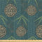 ABAKUHAUS Bambus Gewebe als Meterware, Authentische asiatische Motive, Dicht Gewebter Stoff zum Nähen Polster Wohnaccessoires, 3M (148x300cm), Elfenbein Teal Tan