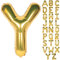 Große Mylar Folie Helium Brief Luftballons 40 Zoll Gold Luftballons Alphabet Buchstaben für Geburtstag Brautdusche Jubiläumsdekorationen(Letter Y)