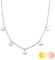 Kim Johanson Edelstahl Damen Halskette *Coins* in Silber, Gold & Roségold mit 5 runden Plättchen Boho Schmuck Kette verstellbar inkl. Schmuckbeutel (Silber)