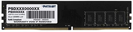 Patriot Memory Serie Signature Memoria Singola DDR4 2666 MHz PC4-21300 16GB (1x16GB) C19 - PSD416G266681