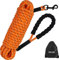 Taglory Schleppleine 15m für Hunde | Reflektierendes Seil | Gepolsterter Griff | 8mm Orange