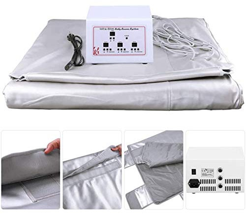 MZBZYU 3 Zones Couverture de Aauna Infrarouge Lointain Minceur Perte de Poids Machine de Désintoxication Détoxifie la Beauté Anti-âge Soulage la Fatigue Physique Sauna d'intérieur