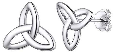 FaithHeart Ohrstecker Silber Keltischer Knot Ohrringe Ohrschmuck für Valentinstag Geburtstag